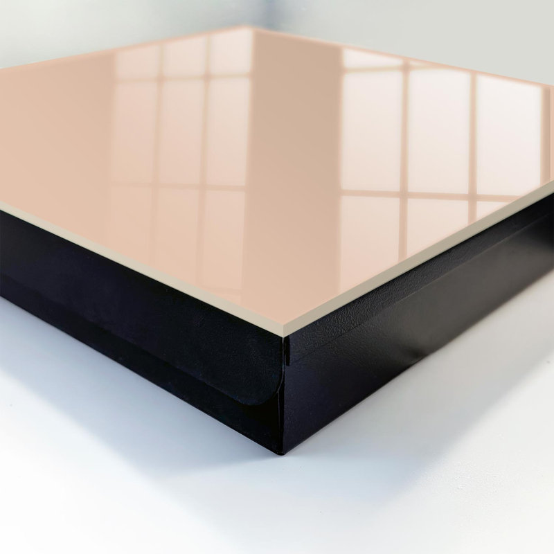 Wall mounted key box, Opens to the left, 30x30x5, Black, Light pink shade, warm and modern, , Beige