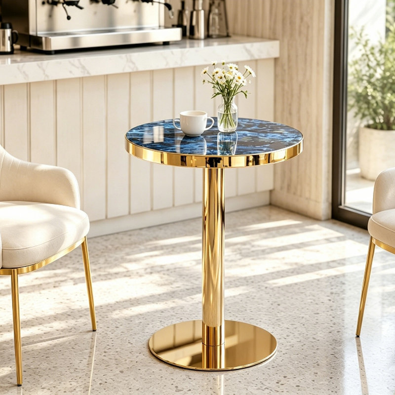 Table de salle à manger 23,6 po, Blue/Gold
