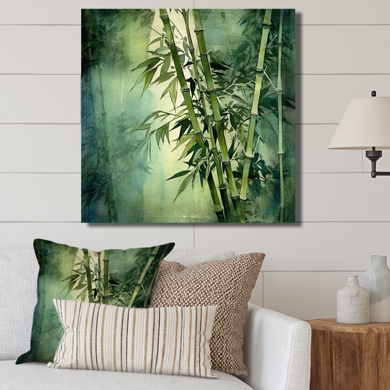 «Bamboo Forest Intesed Field I», art mural sur toile de bambou_106663, H 24 po x l 24 po, Toile tendue