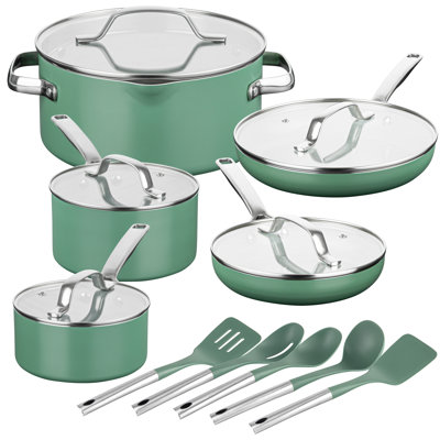 15 - Piece Nonstick Ceramic Cookware Set Oven Safe