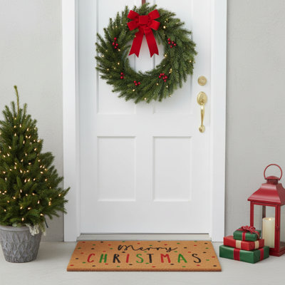 Festive Merry Christmas Doormat,17"x29"