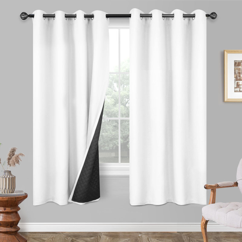 Rideau simple occultant et texturé Oakridge, L 52 po x L 72 po, Blanc