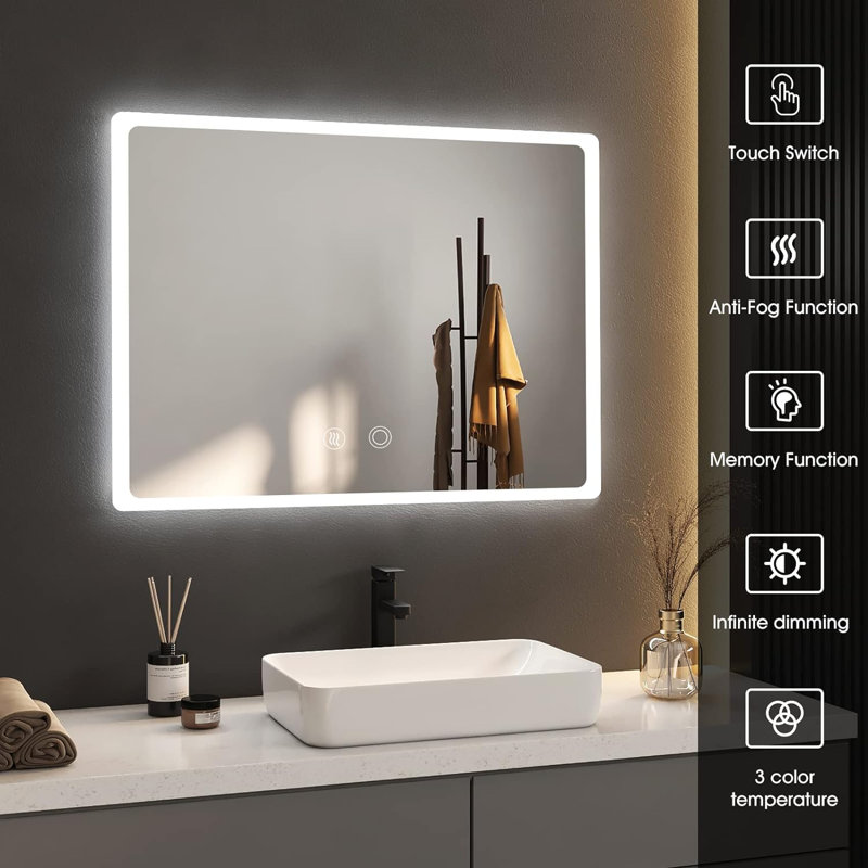Miroir mural Kymberlie, 38" x 50"