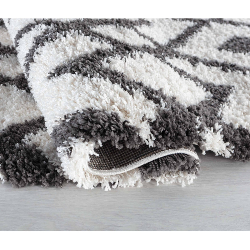 Tennessee Geometric Shag Area Rug, Rectangle 160 x 230cm