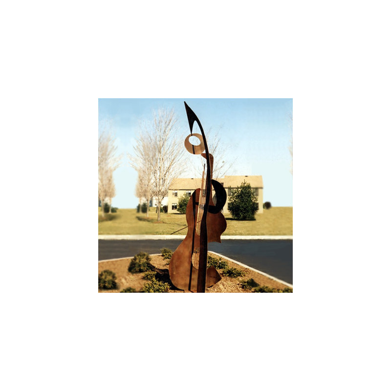 The Bass Player Garden Art