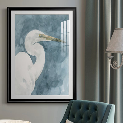 " Watercolor Heron Portrait II "