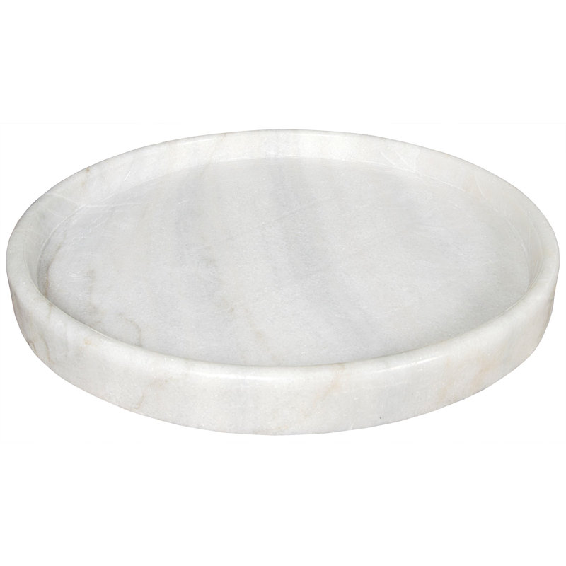 Marble Decorative Tray, 2" H x 20" W x 20" D