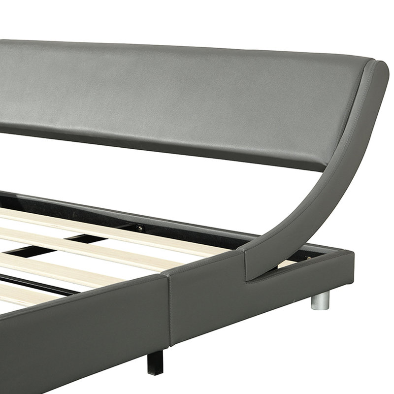 Assise en similicuir rembourré avec plateau en bois Framecurve Designwood