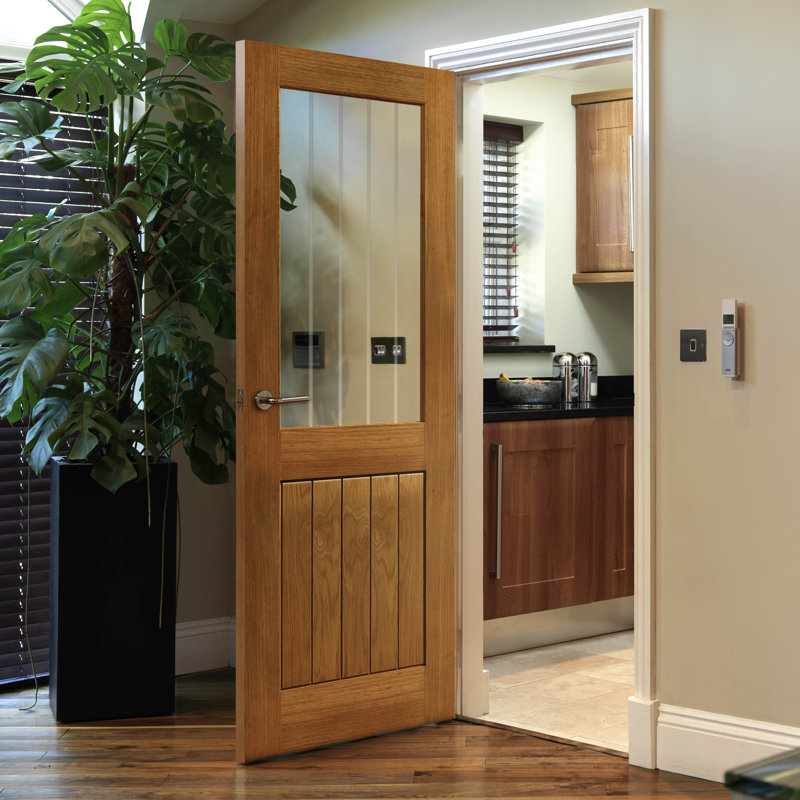 Montello Oak Internal Door Unfinished, 198.1cm H x 68.6cm W x 3.5cm D