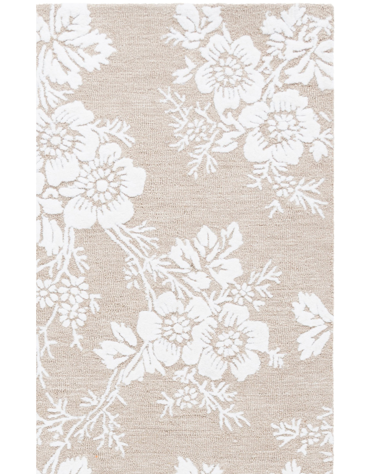 Hand-Tufted Wool Floral Rug, Rectangle 6' x 9'