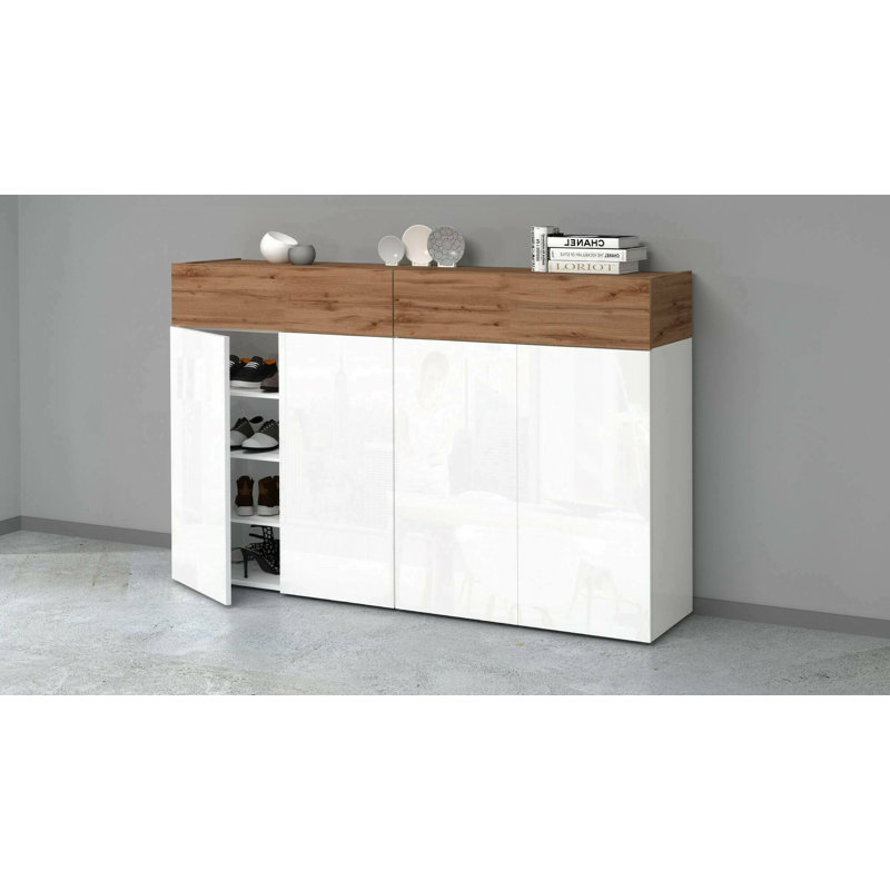 15 Pair Shoe Storage Cabinet, Beige