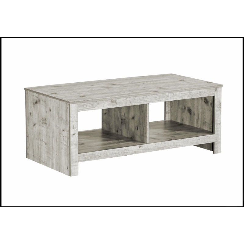 Table basse rectangulaire élégante de 112 cm (44 pouces) en stratifié, idéale pour les salons modernes et de style transitionnel.