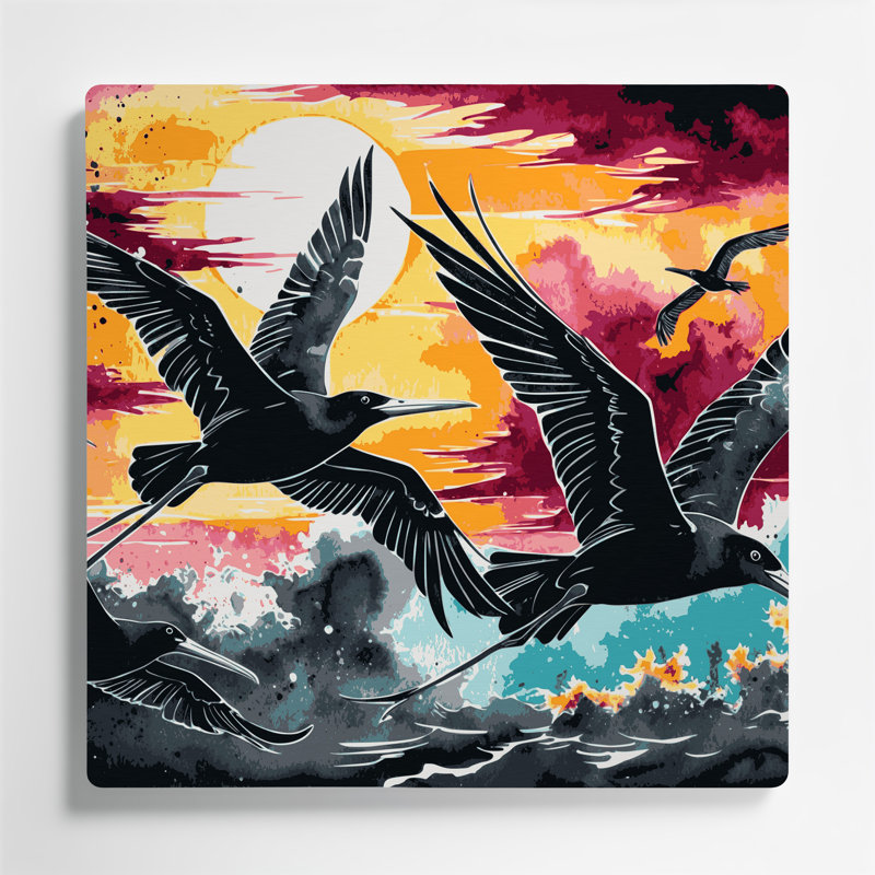 Frégate hawaïenne, art mural en métal brun, H 8 po x l 8 po