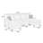 Baiona Slate Gray Chenille Sectional Sofa Set With Dual Chaises And Usb Port-121653676
