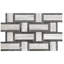 Carreau de mosaïque en porcelaine polie Stately Tre Basketweave 9,5 po x 14 po-72531507