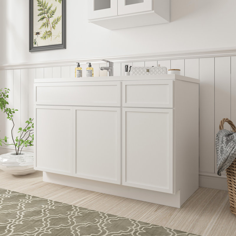 48'' Single Bathroom Vanity Base Only, White
