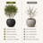 17 H X 21" Dia (15" Pot Opening) Round Fiberstone Planter With Drainage Hole, Black, Indoor/Outdoor Large Plant Pot For Home Patio Garden, Planter For Christmas Tree, Ideal For Large Plants-1372156540-1365753564