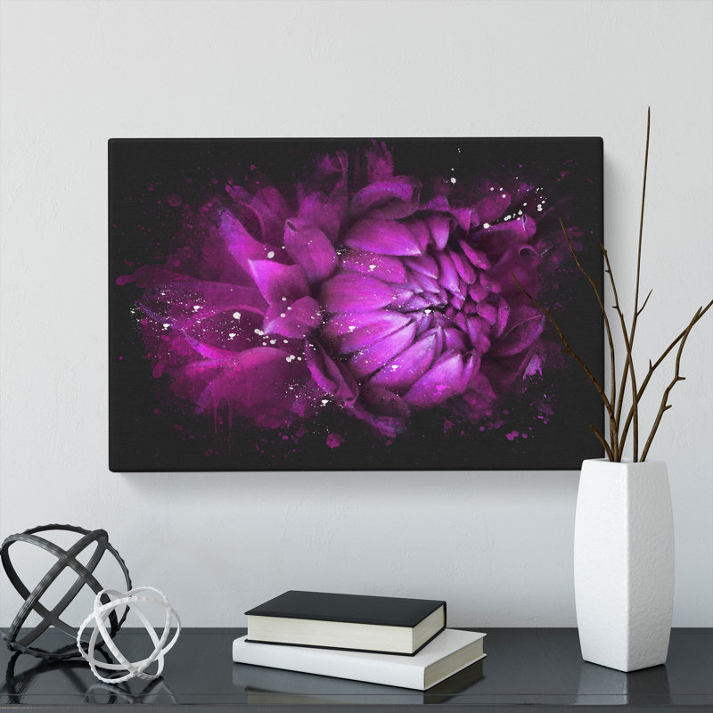 Purple Flower Vol.1 - Wrapped Canvas, 60cm H x 91cm W x 3cm D
