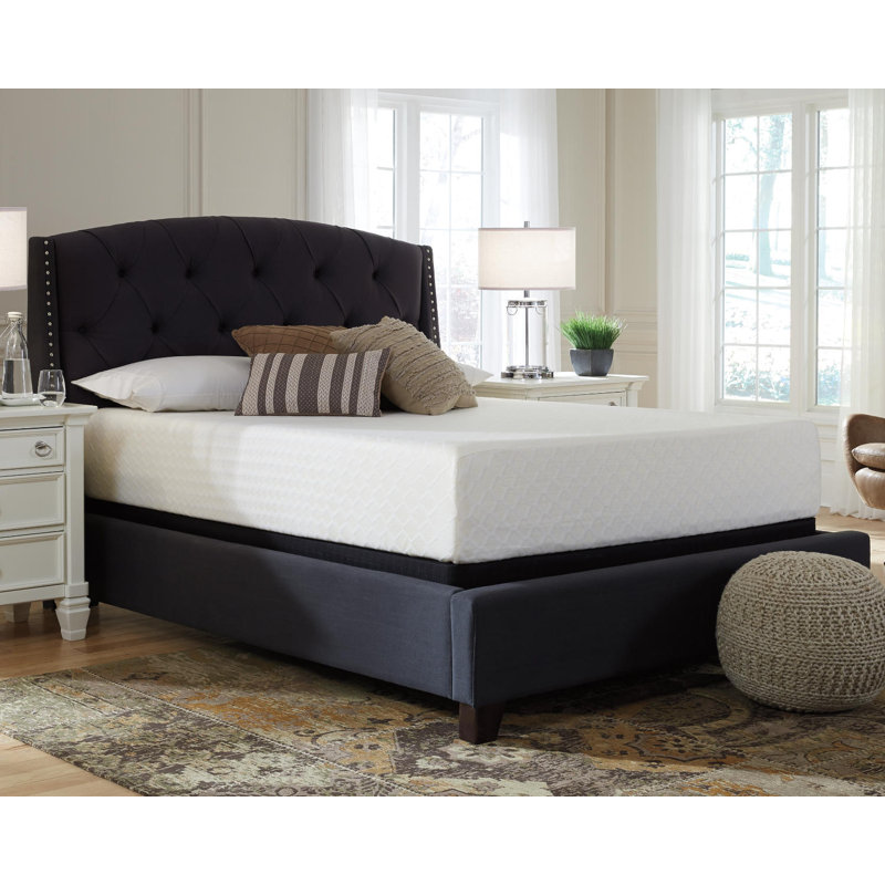 Contemporary White Twin Memory Foam Mattress 12-Inch