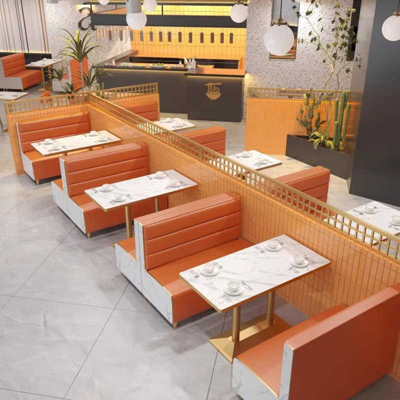 Banc rembourré Simple Cafe, Orange