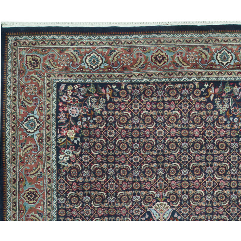 Wool Oriental Area Rug in Red/Blue/Black