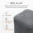 Marta 20" Steel Gray Upholstered Pouf Ottoman-117292675