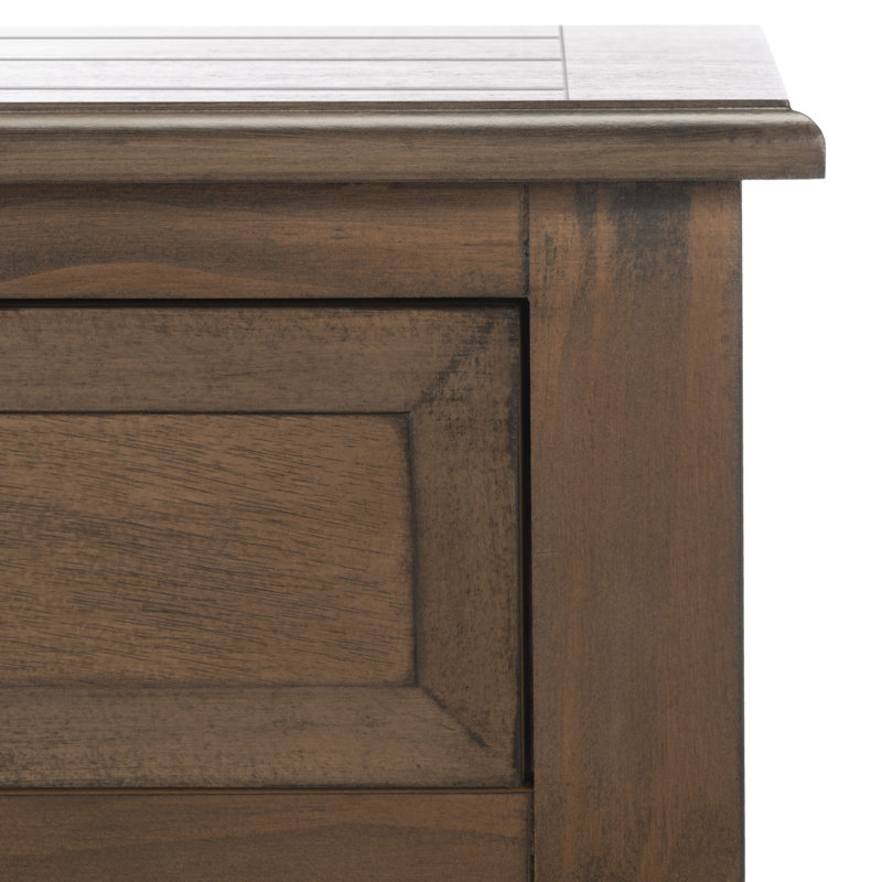 Table de bout avec rangement Peters, Brun