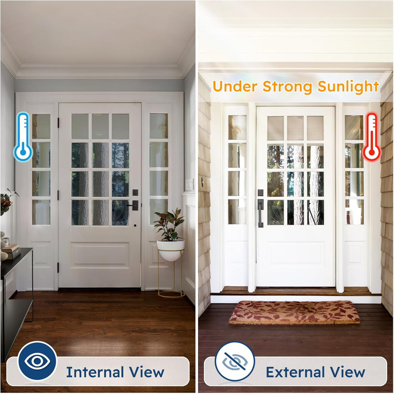 One Way Privacy Window Film For Home - Heat And UV Blocking Reflective Static Cling Mirror Tint - See Out Not In - Decorative Glass Covering