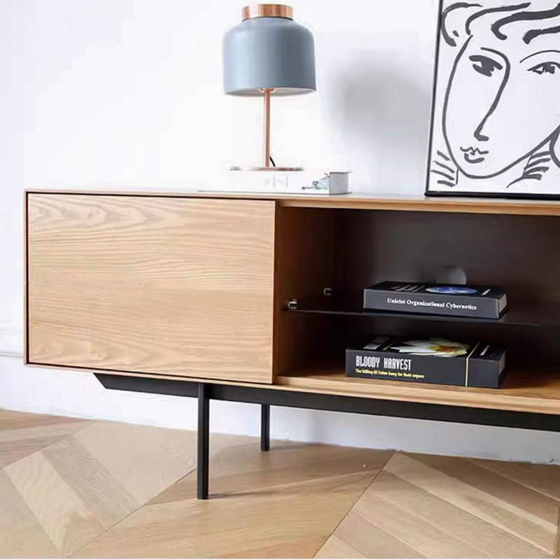 Meuble télé italien minimaliste, H 21,65 po x L 70,86 po x l 15,74 po