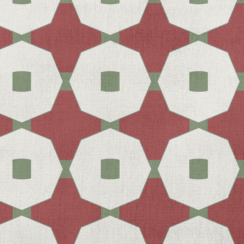 Coussin décoratif Up, Rouge / Vert, 18 po x 18 po