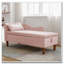 Chaise longue en velours avec rangement, coussin et garniture cloutée-1090968674