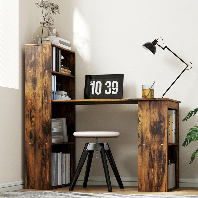 Modular Computer Desk, Rustic Brown