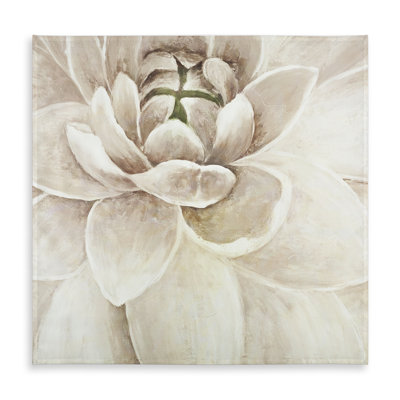 Beige Floral Chrysanthemum Tablecloth | Indoor/Outdoor Decor