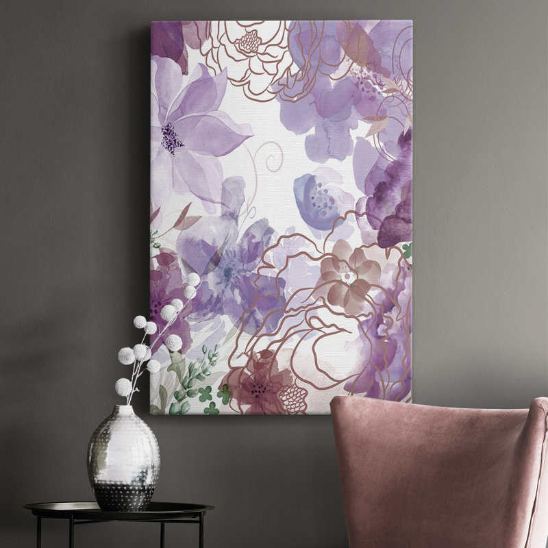 Bouquet de rêves VI - peinture sur toile tendue, H 18 po x l 12 po x P 1 po