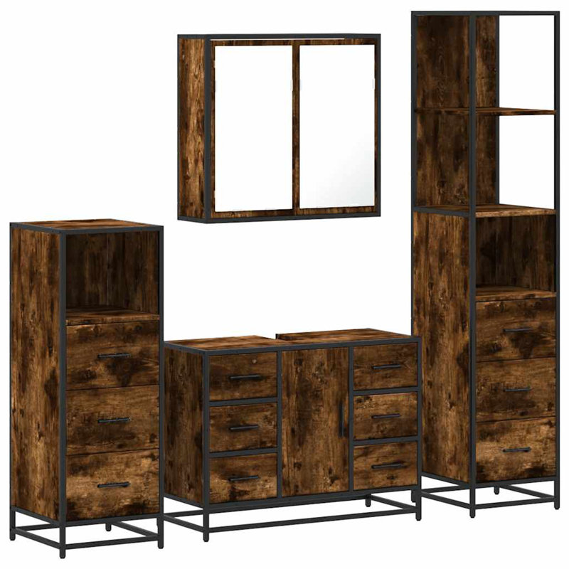 Bathroom Furniture Suite, Rustric Brown