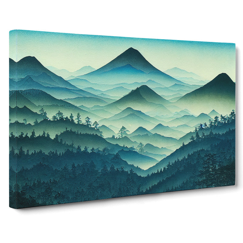 Japanese Forest Mountains - Wrapped Canvas, 50cm H x 76cm W x 3cm D