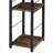 Desks, Rustic 2-Tier Shelf Writing Desk with Metal Base | Weathered Oak &amp; Black | Metal, Composite Wood