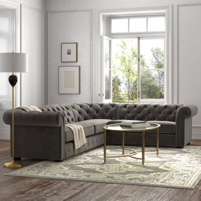 Canapé modulaire réversible en velours de 117 po Huskins