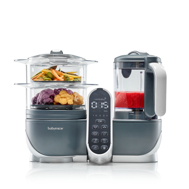Industrial Grey Multi-Speed Baby Food Maker and Blender with 72-oz Capacity