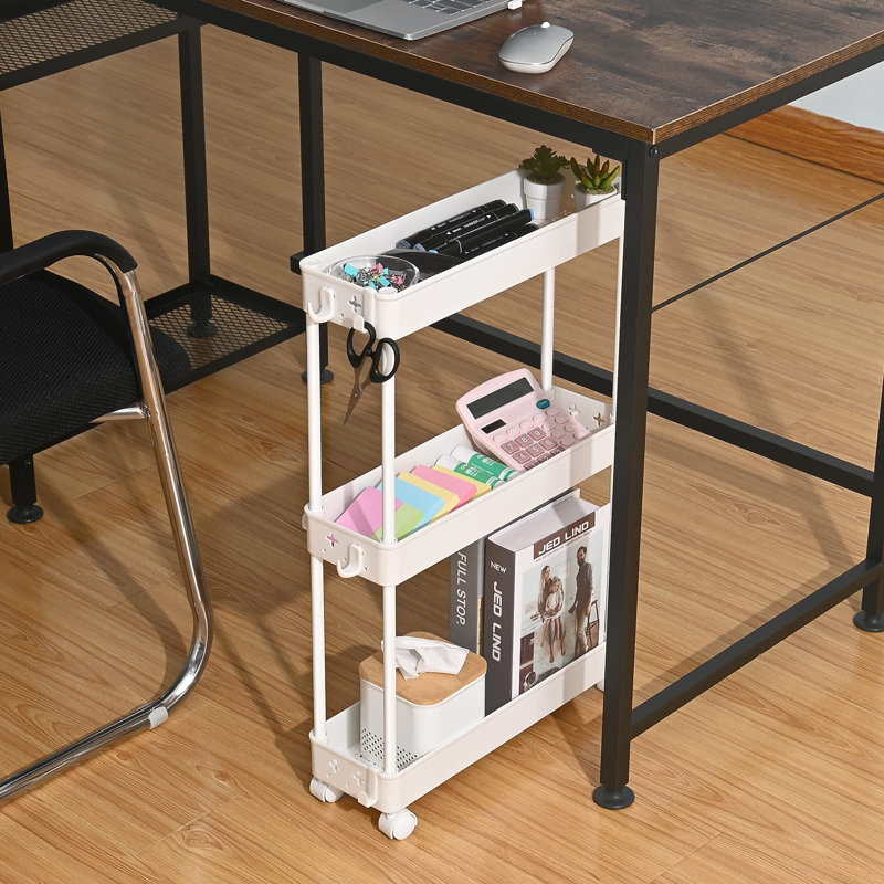 Balfe 58.8cm H x 39cm W Utility Cart with Wheels, White