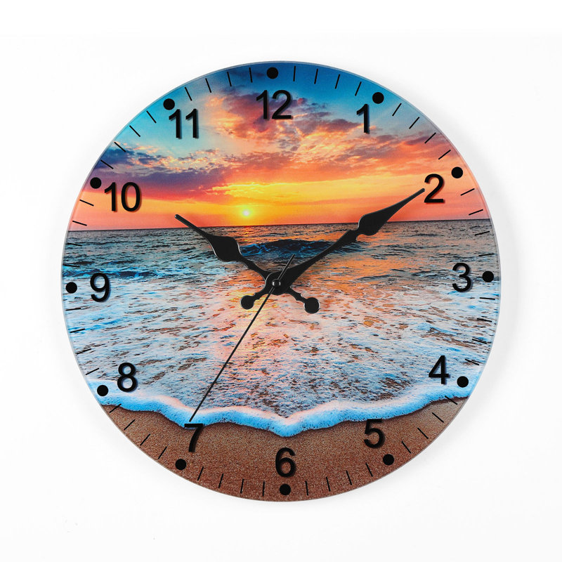 Horloge murale 12 pouces - verre