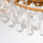 Viviana Brushed Brass 3-light Flush Mount with Crystal Glass Teardrops
