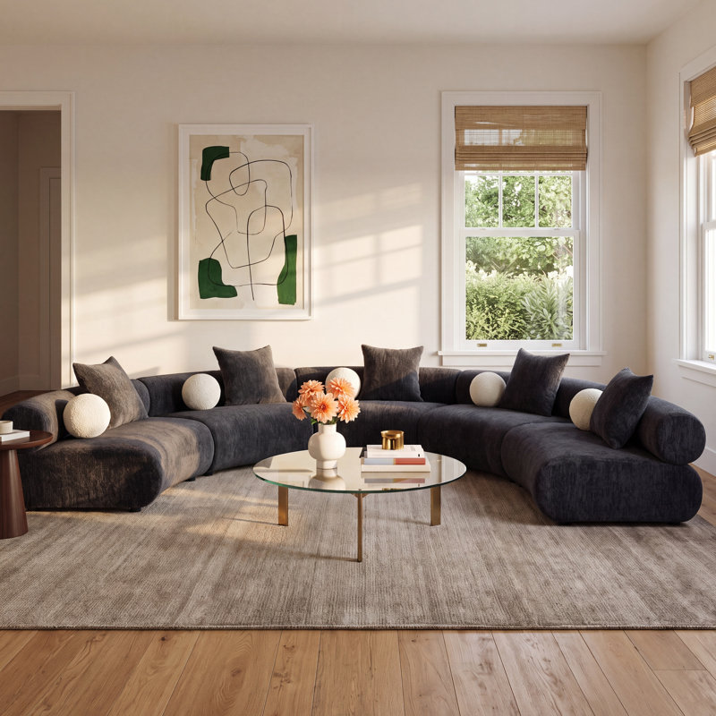 Alab Upholstered Curved Sectional Symmetrical