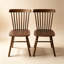 Chaises de salle à manger de style Mid-Century en bois massif de 17 po de largeur Windsor-301841404-503556334