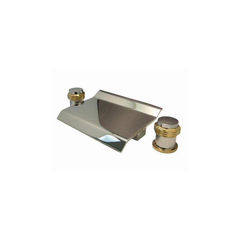 Double Handle Wall Mounted Roman Tub Faucet, Chrome/Polished Brass