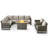 Ingvald 8- Person Outdoor PE Wicker Patio Seating Group with Fire Pit and Cushions-390109078-390109077