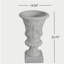 Urne de jardin MGO, gris clair, H 23,75 po