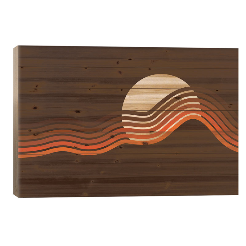 Estalis Sundown Stripes par Circa 78 Designs, H 26 po x l 40 po x P 1,5 po