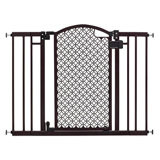 Metal Adjustable Pressure Mounted Pet Gate With Door