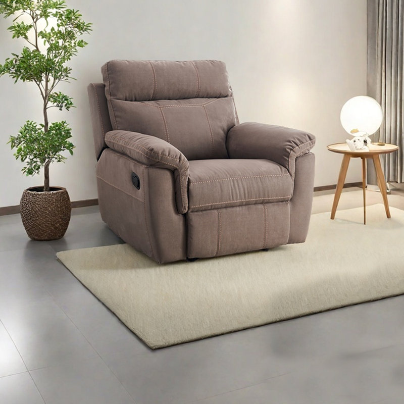 Chaise longue en éponge ergonomique, Brown Leathaire